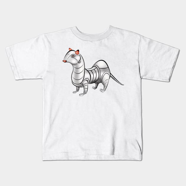 Electric Weasel Kids T-Shirt by liquidruby